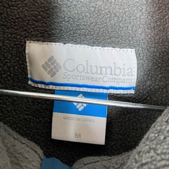 Columbia Blue Jacket Windbreaker Fleece Size M - Picture 6 of 8